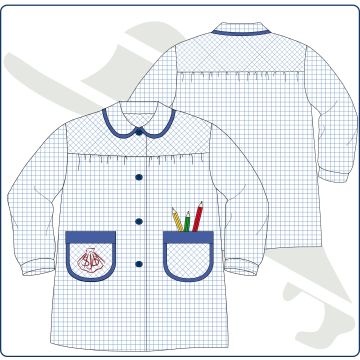 BABY MOD LAPICES CUADROS AZUL/BLANCO