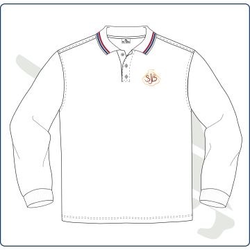 POLO MOD. GUADALQUIVIR BCO T. MAR/GRANA