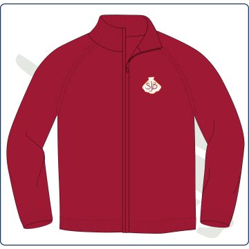 CHAQUETA UNIF. CUBRE P/LISO GRANATE SAN JUAN BOSCO