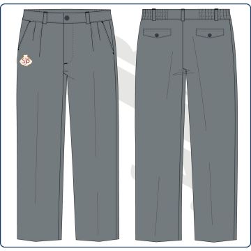PANT UNIF ADLT MOD. SIMBA GRIS 015 PES/VIS